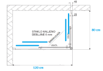 AQUAESTIL TUŠ KABINA SAVANA 80x120  D+D  CRNA/PROZIRNO - Slika 4
