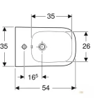 GEBERIT SMYLE SQUARE VISEĆI BIDE