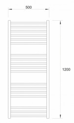KUPAONSKI RADIJATOR 500x1200 WARME SAAR KROM - Slika 2