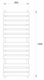 KUPAONSKI RADIJATOR 500x1300 WARME ODER  KROM - Slika 2