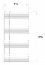 KUPAONSKI RADIJATOR 500x1000 WARME ROER  KROM - Slika 2
