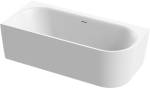 KADA METAURO 160x75 FREE  CORNER DESNA  BIJELA MAT