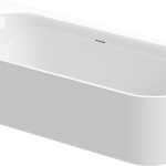 KADA METAURO 160x75 FREE  CORNER DESNA  BIJELA SJAJ