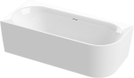 KADA METAURO 160x75 FREE  CORNER DESNA  BIJELA SJAJ
